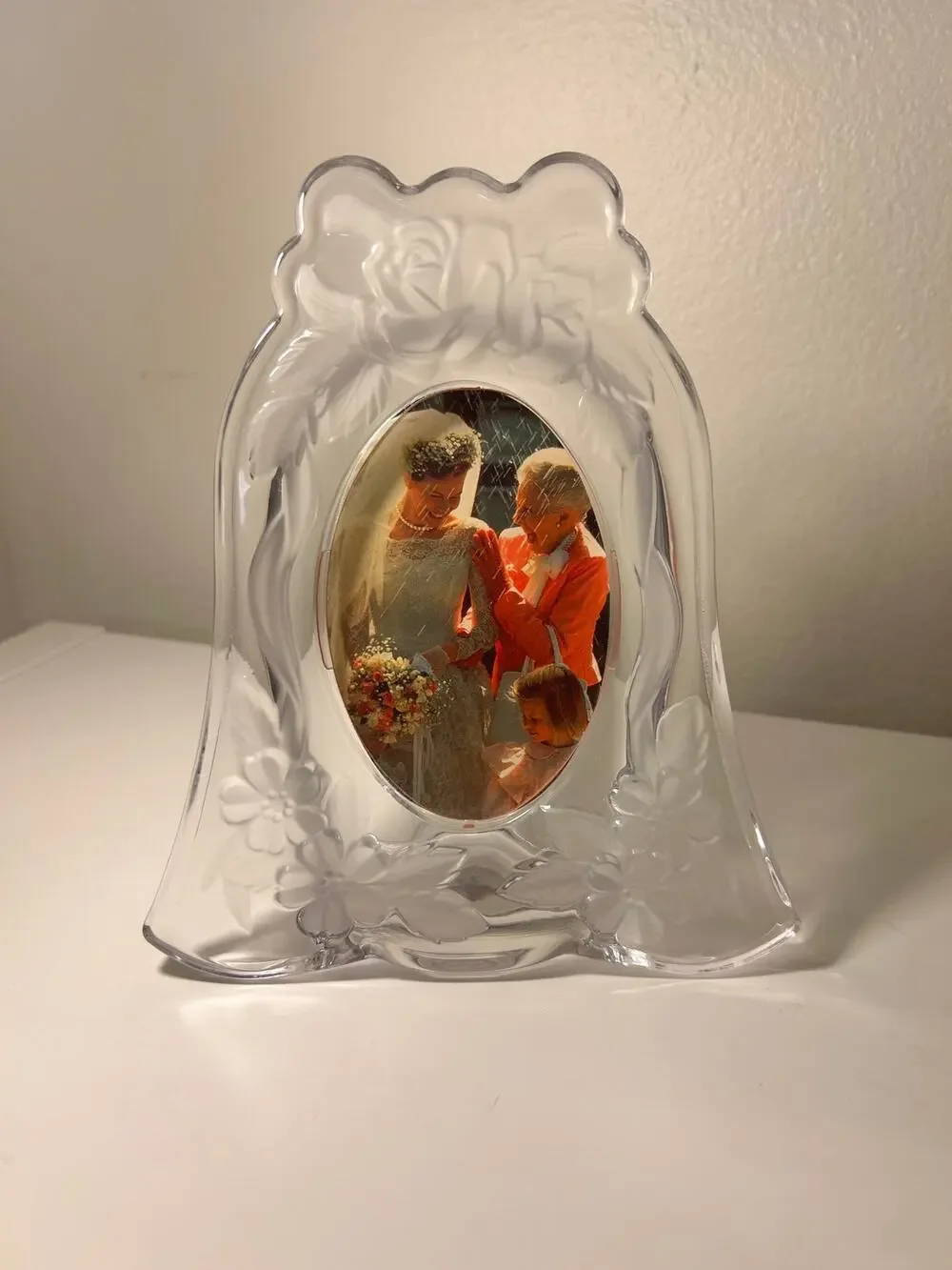 VINTAGE Studio Nova CRYSTAL picture frame. Crafted in Japan Love's Bouquet